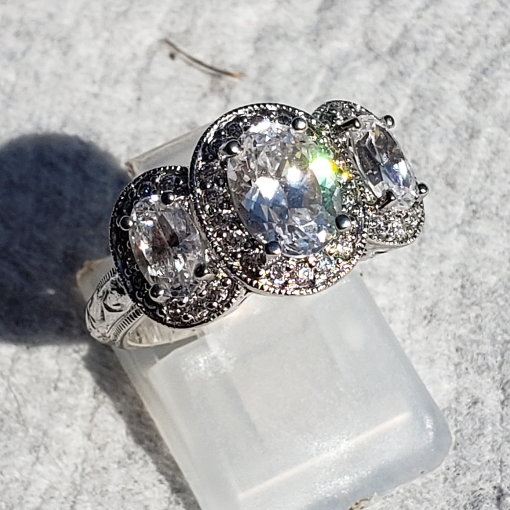Host Pick Tacori Estate Absolute Trilogy Sterling Sulver Ring